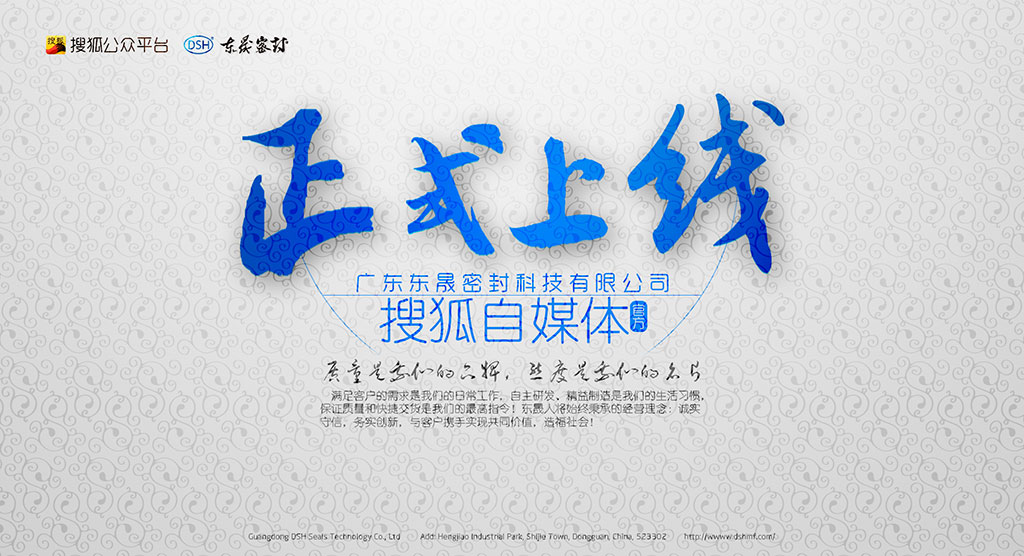 廣東東晟密封科技有限公司官方搜狐自媒體全面上線啦！歡迎您的到來